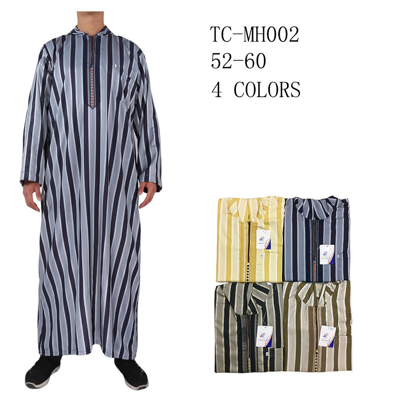 New Design Saudi Arab Shafiq Emirates Textile Islamic Satin Jubah Short Sleeve Kurta Thobe Jubba With Hoods For Men