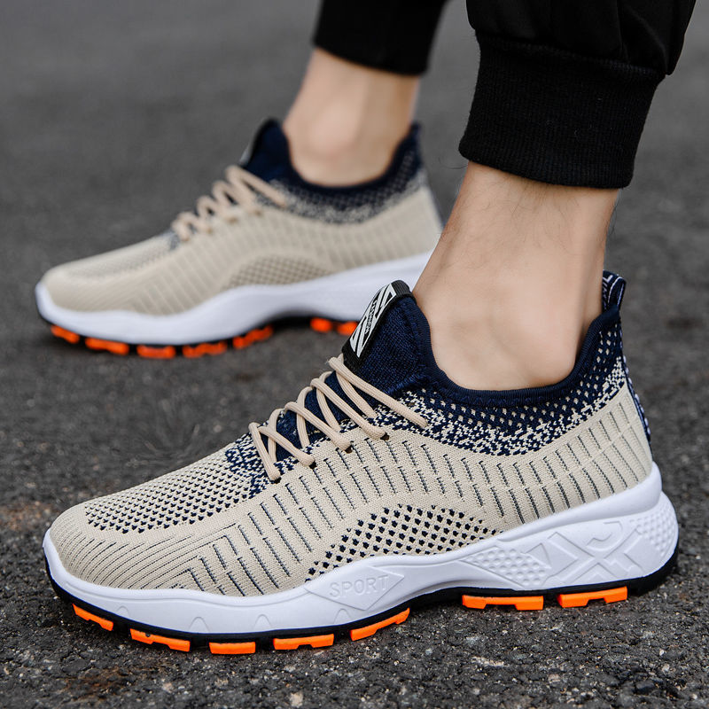 2024 New Fashion Arrival Men's Breathable Thick-sole Wear-resistant Running Shoes Soft Comfortable Anti-slip Man Casual Sneakers