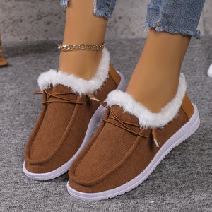 Factory Direct Wholesale Winter Warm Sheepskin Fur Boots Waterproof Furry Uggh Snow Boots For Women