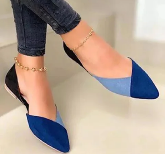 Large size women's shoes match color suede flat female casual shoes