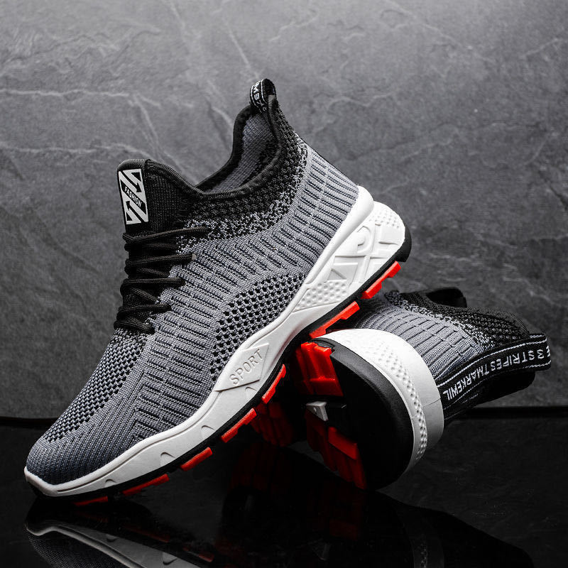 2024 New Fashion Arrival Men's Breathable Thick-sole Wear-resistant Running Shoes Soft Comfortable Anti-slip Man Casual Sneakers