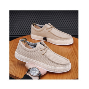 Slip-On Men's Shoes Corduroy Loafers Casual  With Board Shoes Men's Cloth Shoes Sailing