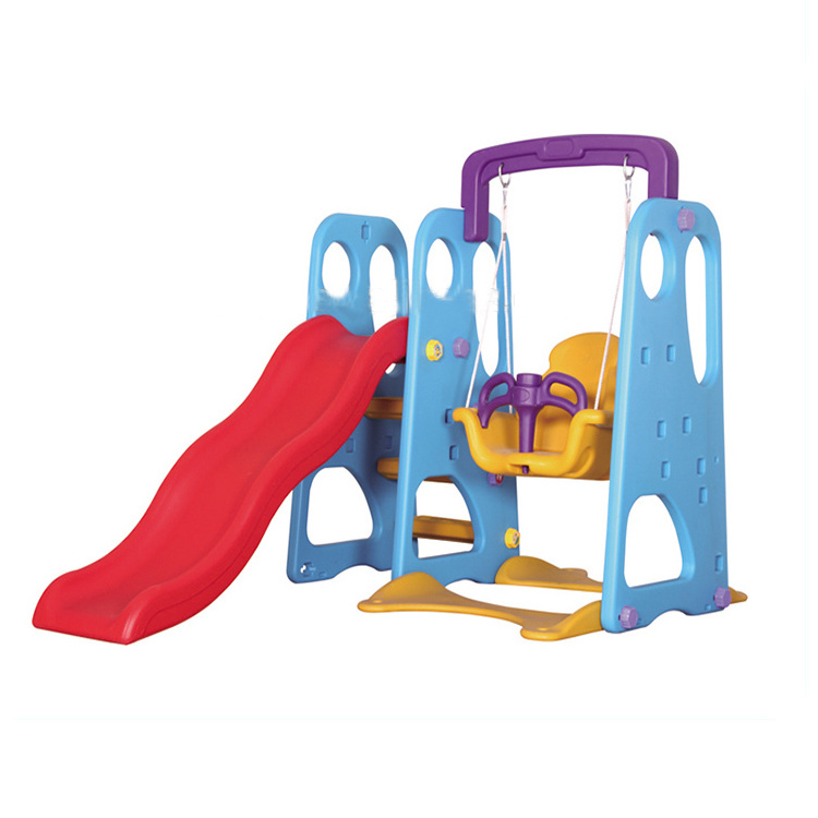 3 In 1 Combine Playground With Swing And Basketball Plastic Baby Slide For Baby