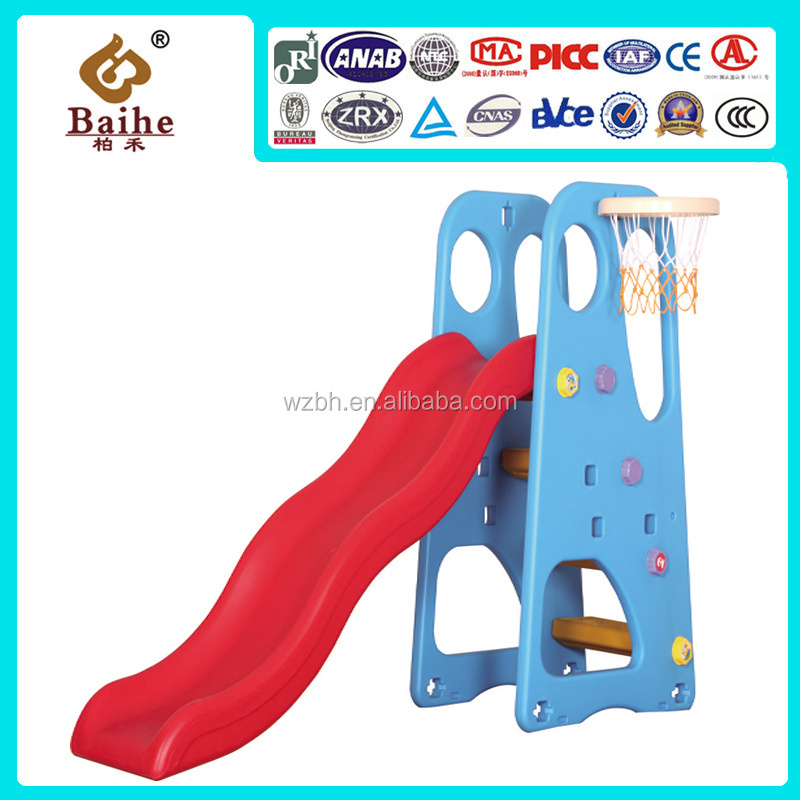 3 In 1 Combine Playground With Swing And Basketball Plastic Baby Slide For Baby