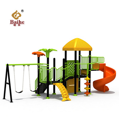 Kindergarten Outdoor Children Playground Equipment Set Slide with Swing Game Playhouse For Kids