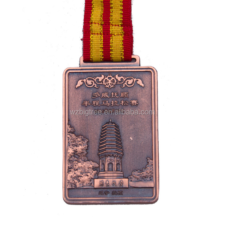 Hot Sell Custom Design Gymnastics Medal Your Own Metal Souvenir Marathon Medal Ribbon