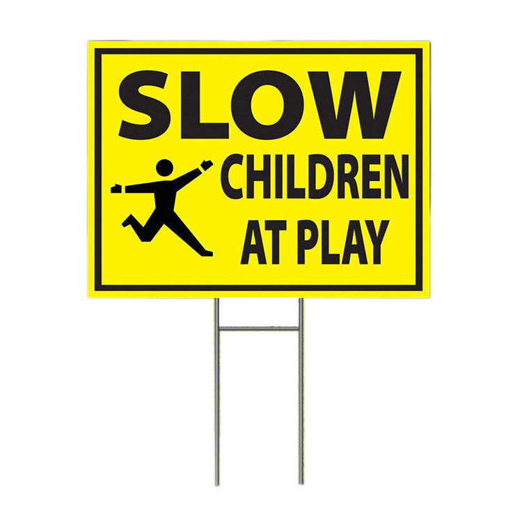 Professional OEM Children At Play Warning yard signs Caution Sign