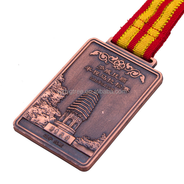 Hot Sell Custom Design Gymnastics Medal Your Own Metal Souvenir Marathon Medal Ribbon