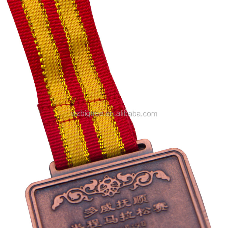 Hot Sell Custom Design Gymnastics Medal Your Own Metal Souvenir Marathon Medal Ribbon