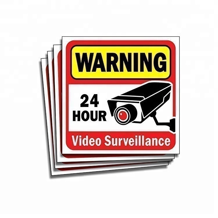 Custom Designs 30.5cm*30.5cm octagonal Security Blue Shield Home Surveillance Yard Sign