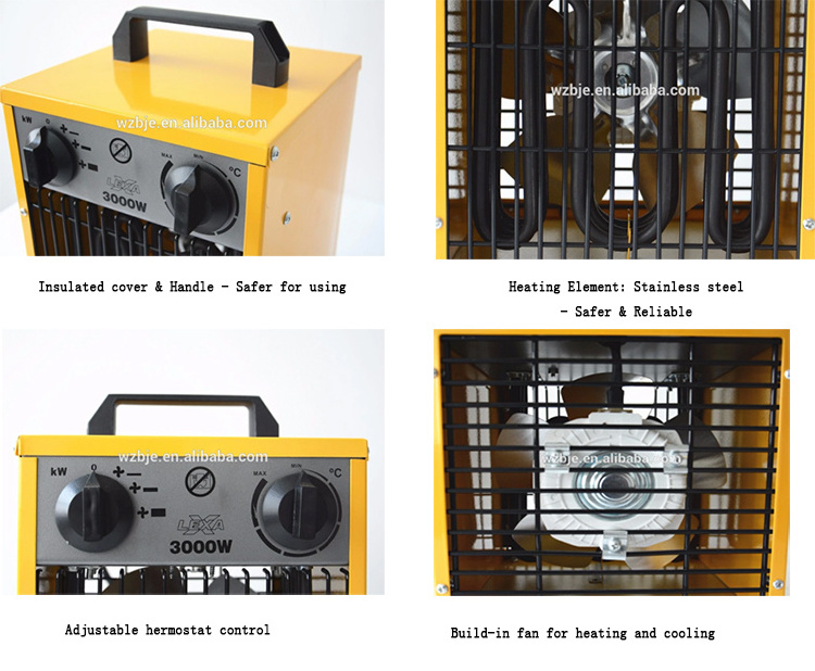 2kw 3kw 5kw 9kw check house electrical fan heater with overheat protection