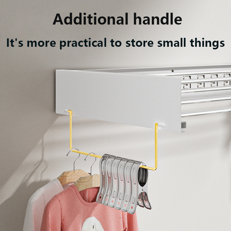 2024 New Listing Retractable clothes Drying Racks Attached hook foldable for home use hanging clothes