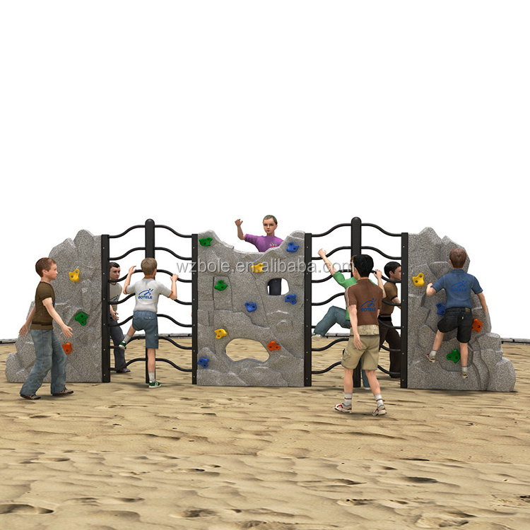 Hot Sale Colorful Outdoor Playground Equipment Climbing Rock Wall Structure for Children Rock Climbing Wall