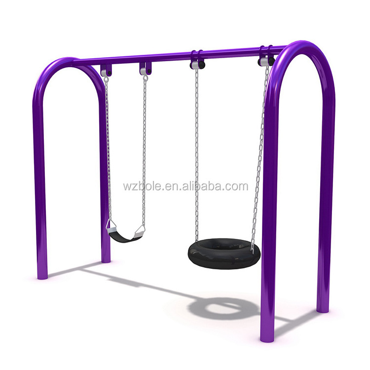 Hot Outdoor Swing Set Double Seated Kids Swing Safety Garden Swing With Tire Seat