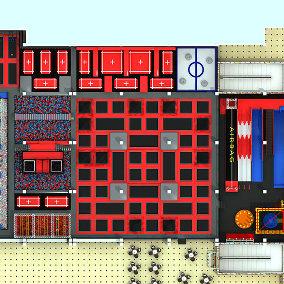Indoor trampoline park equipment for Commercial Use