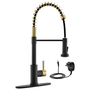 High Quality cUPC Kitchen Faucet with Pull Down Sprayer High Arc Single Handle Spring Kitchen Sink Faucet