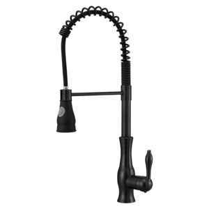 Kitchen Faucet With cupc Pull Down Sprayer Single Handle Stainless Steel BlackKitchen Faucet