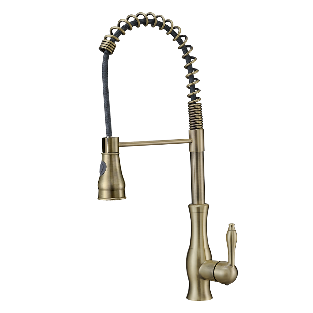 Kitchen Faucet With cupc Pull Down Sprayer Single Handle Stainless Steel BlackKitchen Faucet