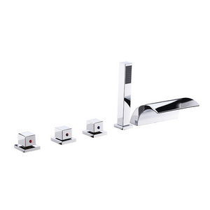 Modern Tub Mount Waterfall Spout Bathtub Tap Waterfall Bathtub Faucet Nchaobas Mixer Tap FLG Bathroom Chrome Brass Contemporary