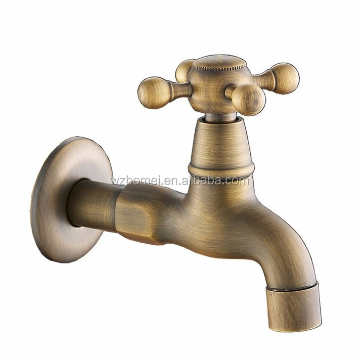 High Quality Antique Brass Bibcock, Outdoor Faucet, Brass Decorative Garden Tap/washing Machine Water Mixer Tap