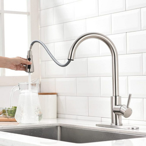 Factory Export Sink Faucet for Kitchen Sink Single Handle with Pull Out Sprayer Hot and Cold Prep Sink Faucet CLASSIC Modern FLG