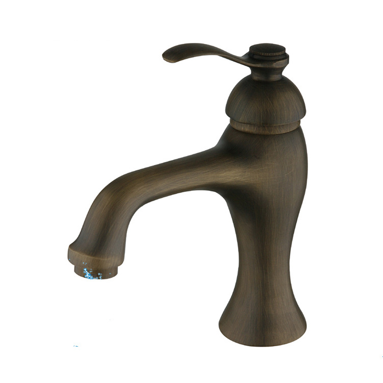 FLG Rubbed bronze single hole kran air klasik brass basin faucets