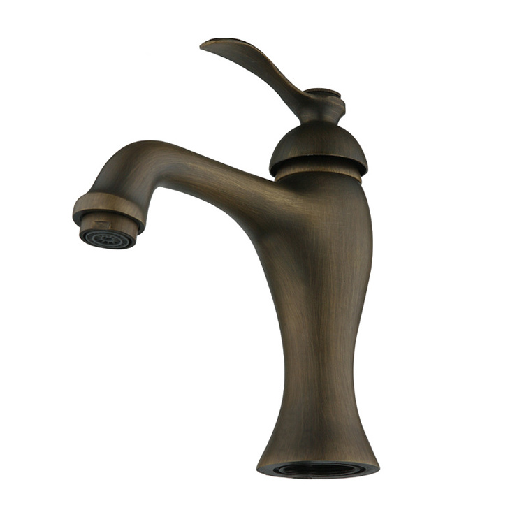 FLG Rubbed bronze single hole kran air klasik brass basin faucets