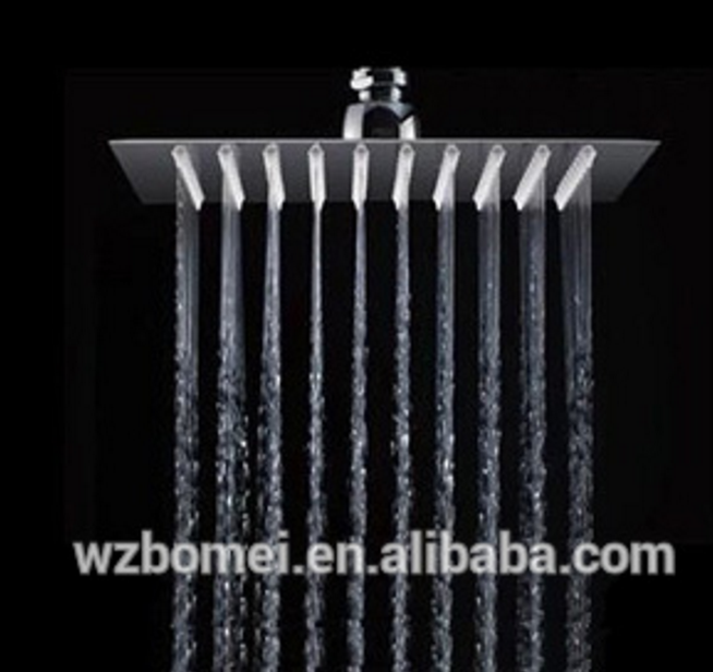 Flg Water Saving 16 Inch High Pressure Rain Shower Head Square Ceiling,rain Shower Stainless Steel Black Shower Faucet