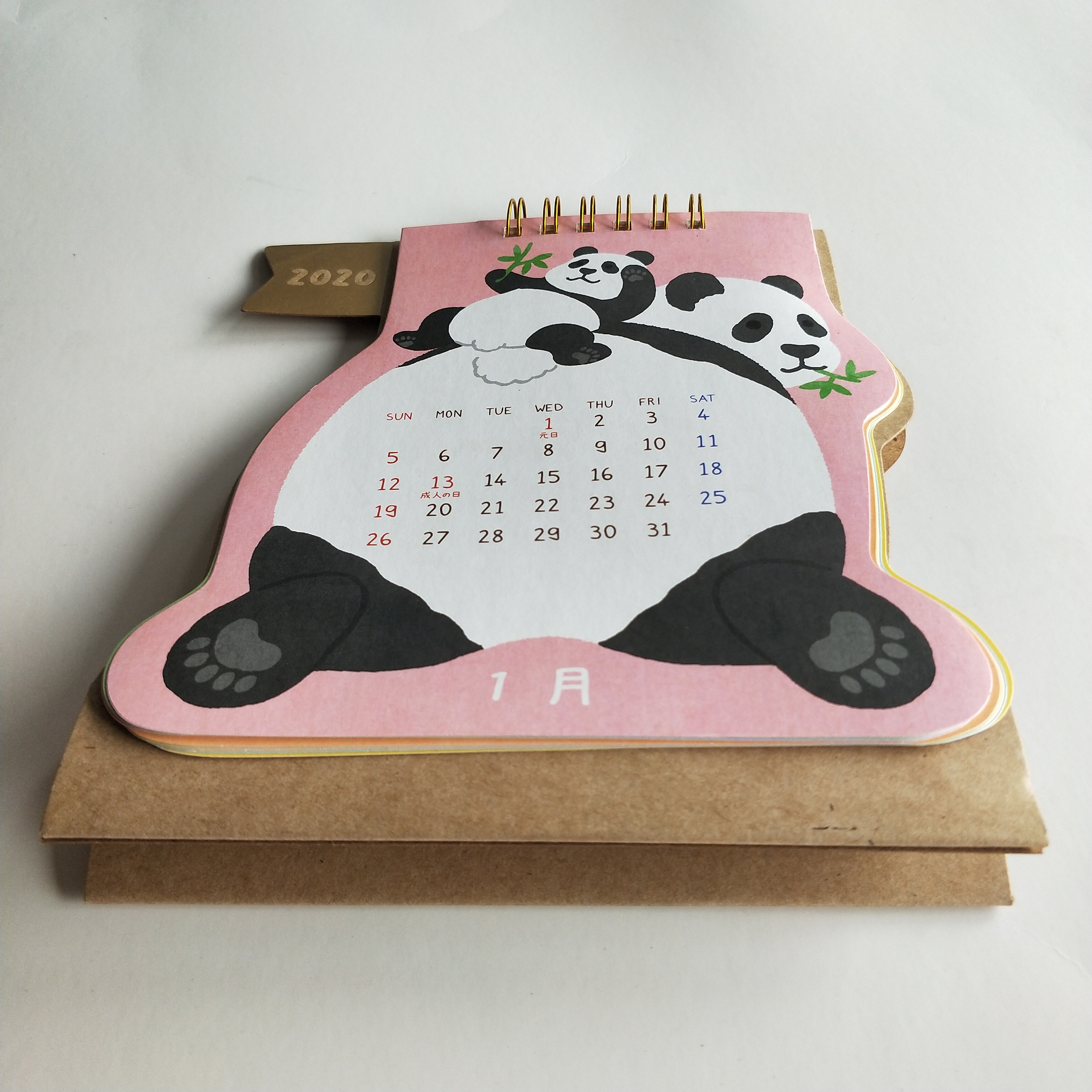 colorful  Fashionable animal cats shape desk table calendar