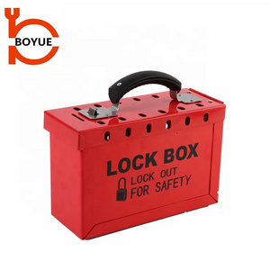 Boyue good quality 12 locks  loto lock box Safety lockout  box kit for safety padlock