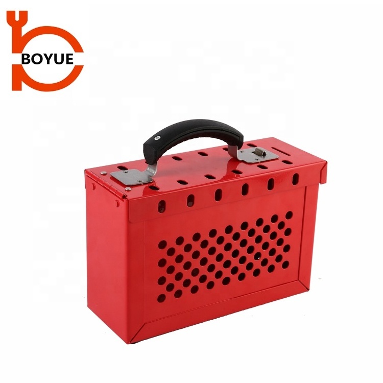 Boyue good quality 12 locks  loto lock box Safety lockout  box kit for safety padlock