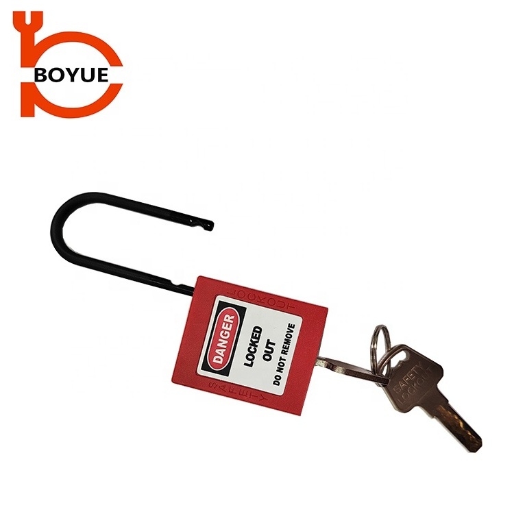 Boyue Insulated 40mm Isolation Shackle Safety Padlock With Master Key Custom Laser Coding For Industrial safety lockout