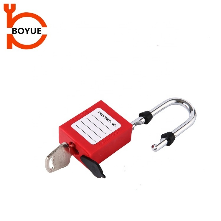 Boyue factory Custom Shackle Length Waterproof Dustproof Padlock Safety Padlock Lock Out