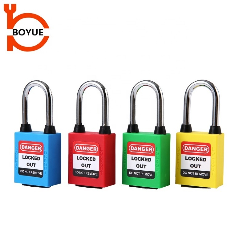 Boyue factory Custom Shackle Length Waterproof Dustproof Padlock Safety Padlock Lock Out