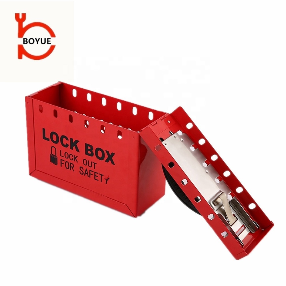 Safety steel electric tagout portable lockout box kit group lock box with master keys