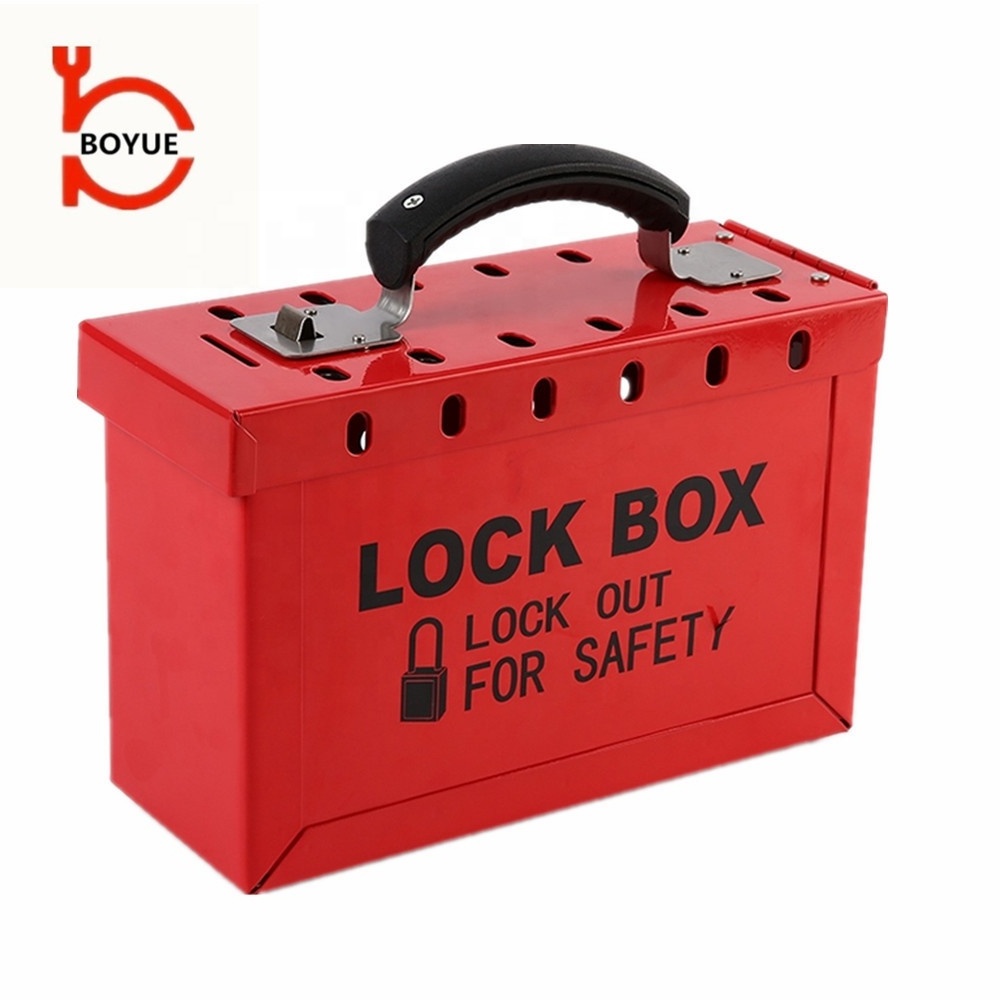 Safety steel electric tagout portable lockout box kit group lock box with master keys