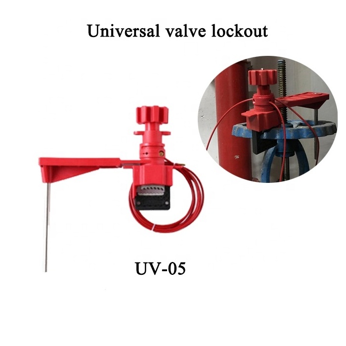 Safety Universal Hand Wheel Gate Ball Valve Lockout Devices with quarter-turn ball valve for single arm