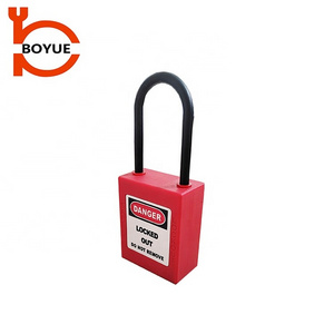 Boyue Insulated 40mm Isolation Shackle Safety Padlock With Master Key Custom Laser Coding For Industrial safety lockout