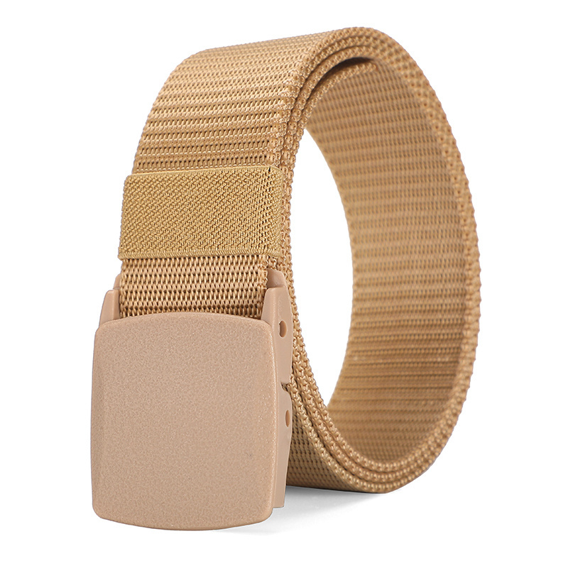 Fashion casual Plain polyester Webbing Boy belt with metal buckle Casual mens Canvas Belts