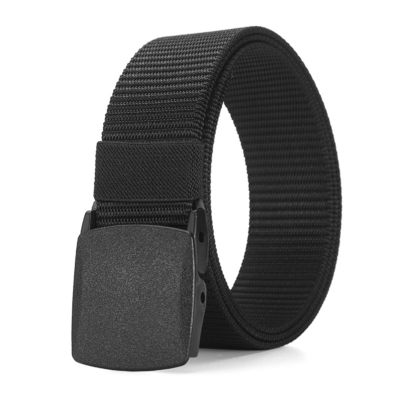 Fashion casual Plain polyester Webbing Boy belt with metal buckle Casual mens Canvas Belts