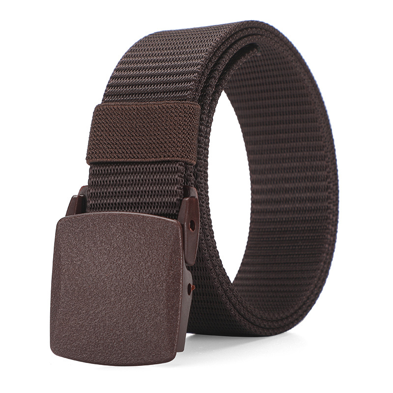 Fashion casual Plain polyester Webbing Boy belt with metal buckle Casual mens Canvas Belts