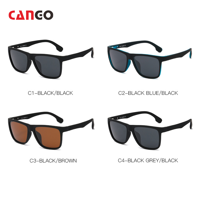 Cango Rectangular Retro Outdoor Personalized Cool Custom Sunglasses Logo Glasses Plastic Vintage Classic Sunglasses