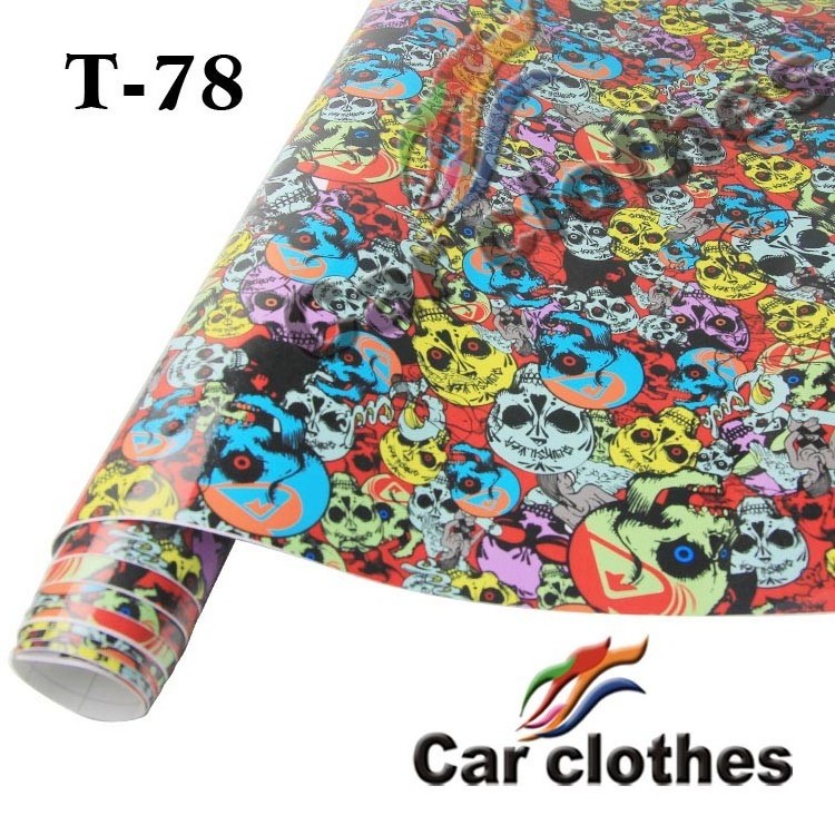 High Quality 1.52x30m Graffiti Sticker Bomb Film Anime Vinyl Wrap Car Wrapping