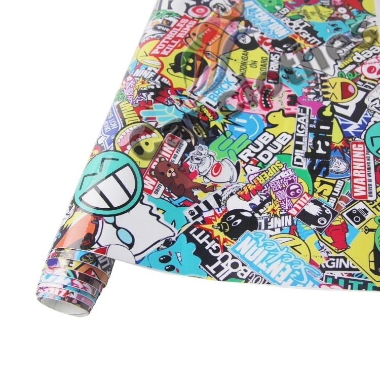 High Quality 1.52x30m Graffiti Sticker Bomb Film Anime Vinyl Wrap Car Wrapping