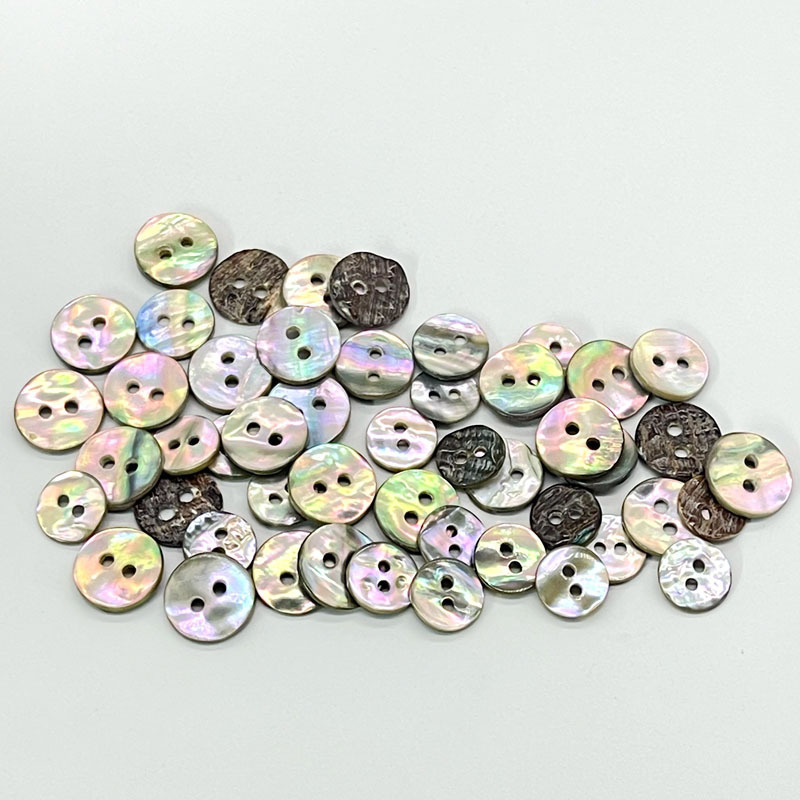 wholesale 2-holes  Gold natural abalone shell buttons Natural shell Shirt buttons for clothes