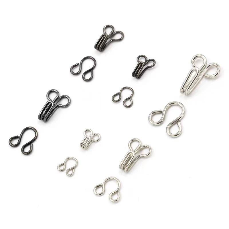 factory 5 Sizes 7mm 8mm Sewing Bra Closure Garment Trousers Accessory  Golden Metal Bra Hooks and Eyes