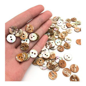 wholesale 2-holes  Gold natural abalone shell buttons Natural shell Shirt buttons for clothes