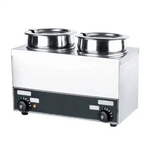 Buffet Equipment 2 Pots Bain Marie Electric Soup Heating Pot Stainless Steel Soup Kettle Soup Kettle