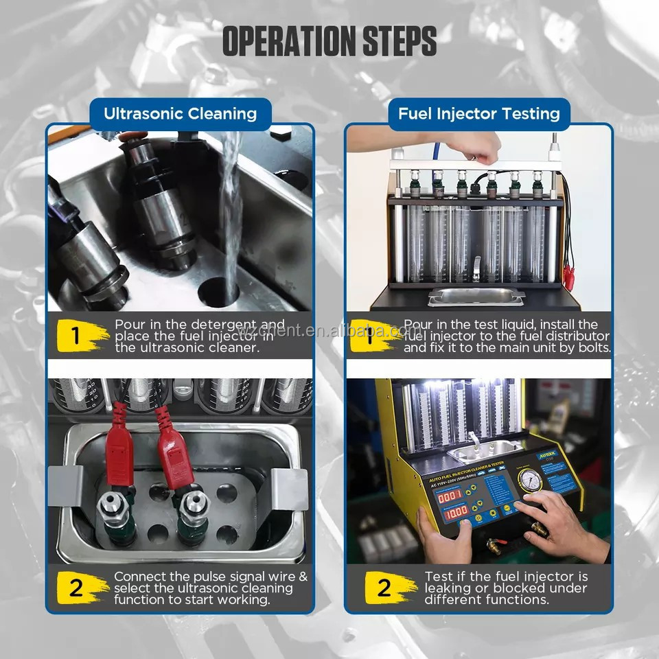 AUTOOL CT200 ultrasonic fuel injector cleaning Kit Nozzle Cleaner Injectors Tester Car Fuel Injector