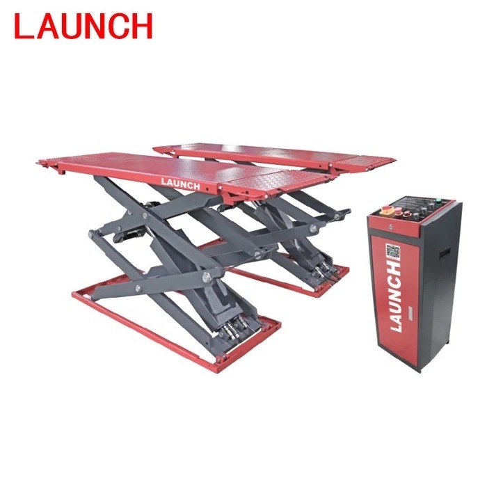 Launch TLT840WAF 4 ton Above ground Wheel Alignment Scissor car Lift Ultra thin LAUNCH Scissor Lift